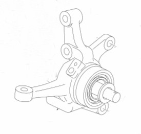 Left Steering Hub Assy
